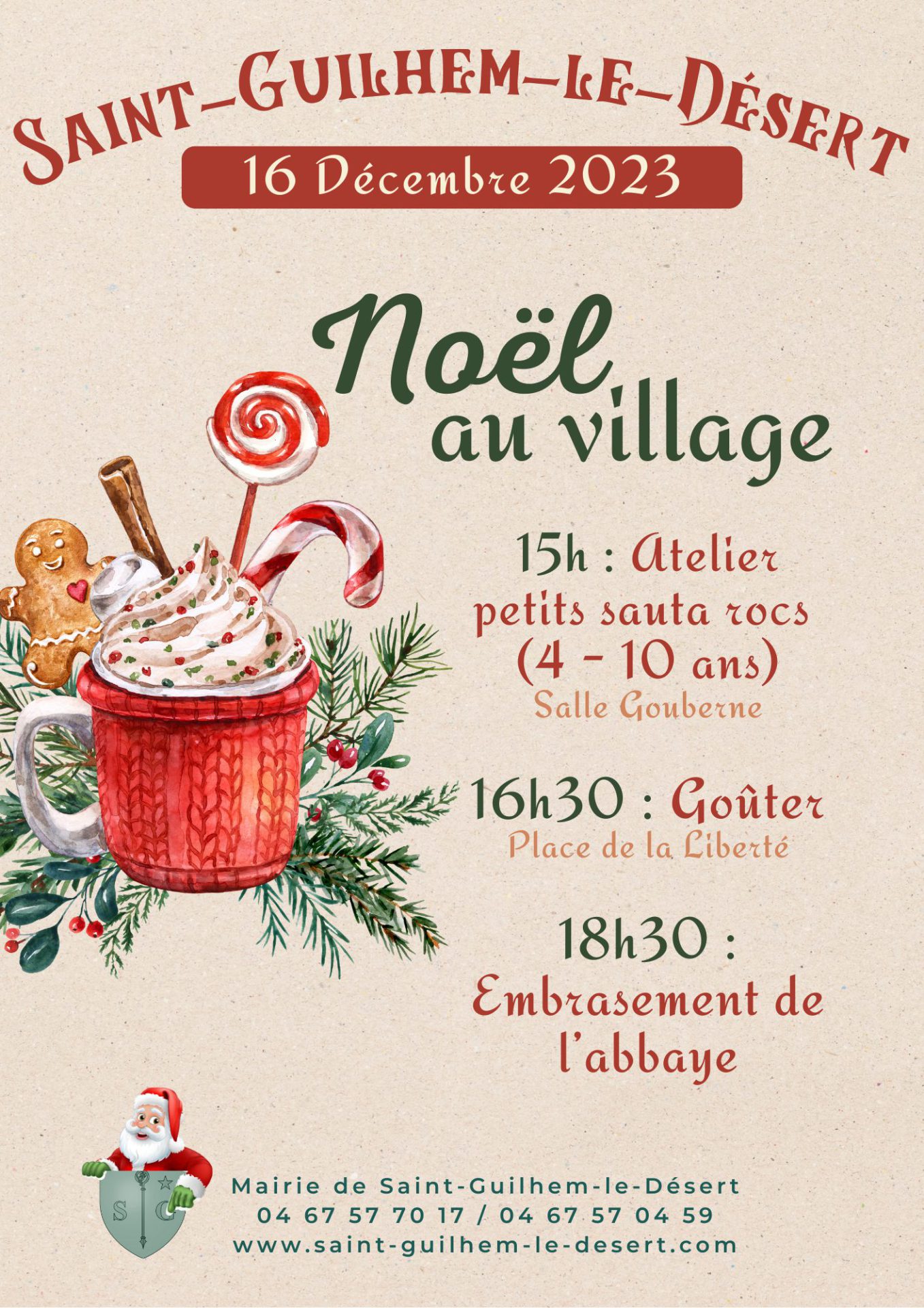 Affiche Noël au village 2023